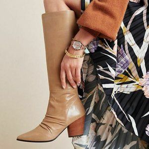 Scrunch Calf Leather Boots by Bruno Premi